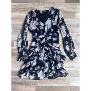 Nicholas Floral Button Front Mini Dress Size S